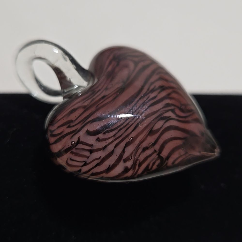 Elegant Heart-Shaped Glass Pendant
